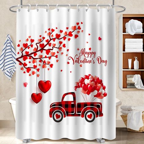 Rideau douche polyester 180x180 dessin bâche polyester douche pour cacher un carrelage un peu vieillot (1/5)