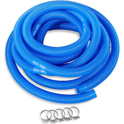 Tuyau de 10,50 m Ø 38 mm + 5 colliers de serrage en acier inoxydable