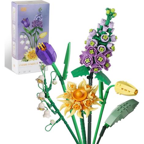 Mini-Lego Bouquet de Fleurs à Construire, Fleurs Artificielles, Décoration Intérieure Unique à Faire Soi-même, Collection Botanique de 534 Pièces pour Filles de 6 à 18 Ans (1/5)