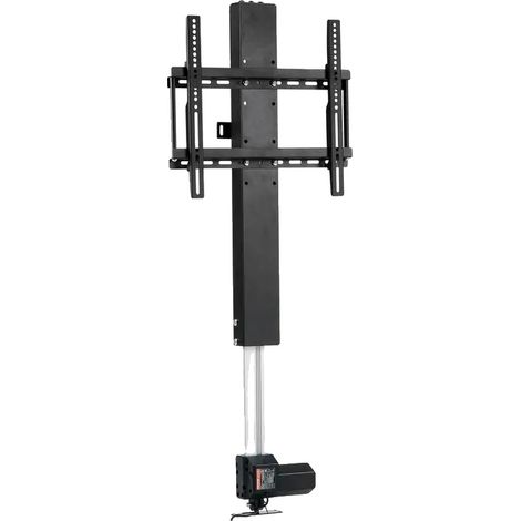 Meuble TV, Hauteur Réglable, Construction Solide, noir (1/2)