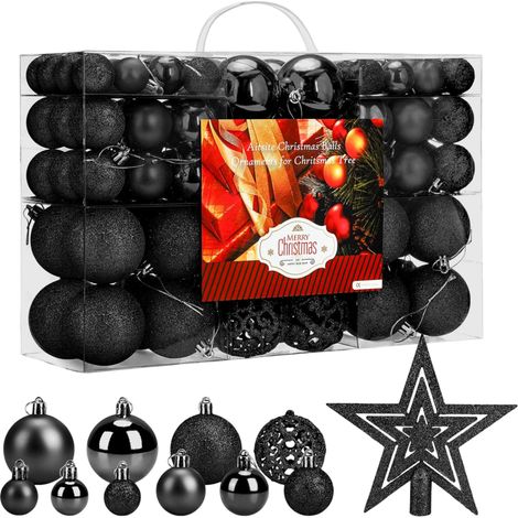Palline Natale Decorative Nere Set 101 Decorazioni (1/5)
