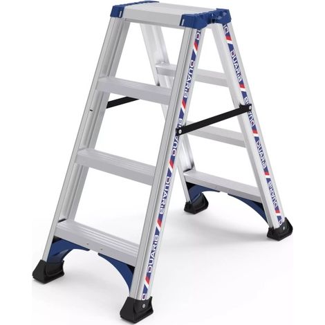 Centaure – Marchepied double accès 2x4 marches – Aluminium antidérapant – Charge maximale 150 kg – Conforme norme EN 131 – Garantie 5 ans (1/10)