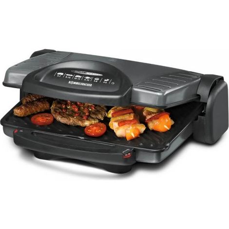 Grill Multifunzione Rommelsbacher KG 1800, 1800W, Superficie di Cottura 33x24 cm, Design Antracite, Alimentazione 230V (1/4)