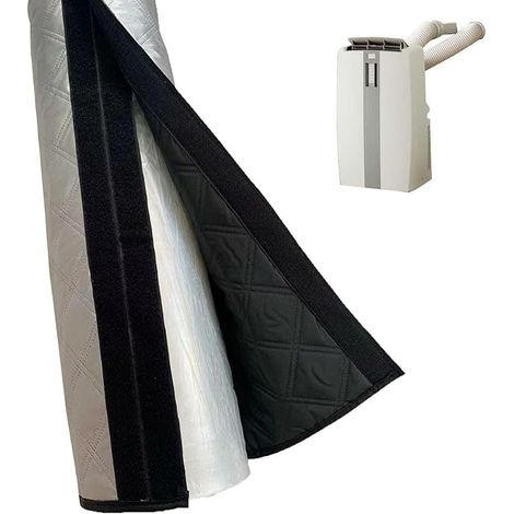 Funda para manguera de aire acondicionado DAZZLEEX, funda aislante portátil para manguera de aire de fácil instalación, 150 x 53,3 cm (plateada) (1/5)