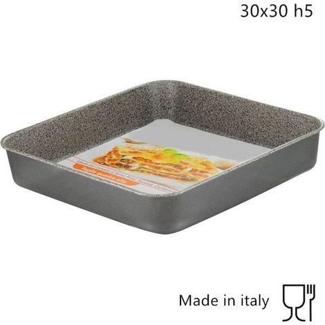 Trade Shop - H5cm High Square Baking Sheet With Anti-scratch Anti-scratch Cladding 3 Sizes -     -30x30 Cm  -