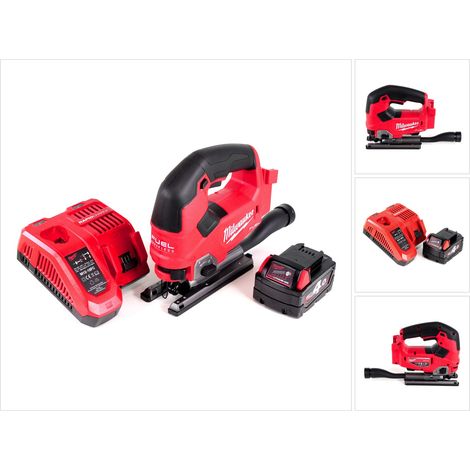 Milwaukee M18 FJS-401C Sierra de calar 18V sin escobillas + 1x batería 4,0Ah + cargador (1/5)