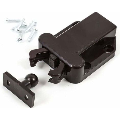 4 systèmes de coussinets amortisseurs pour portes, armoires et tiroirs - Marron (1/4)