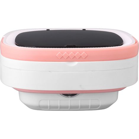 Machine à laver portable,Mini lave-seau Portable de 7,5 l, Machine à laver pliable avec essorage doux et tuyau de Drainage, prise ue rose 100-240V (1/5)