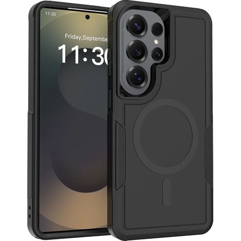 (Noir, Galaxy A17) Étui de protection Magsafe magnétique robuste et antichoc pour Samsung. (1/5)