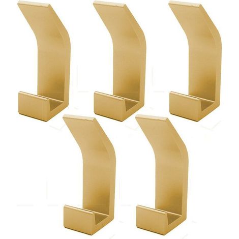 Ganci da bagno 5 pezzi Ganci per asciugamani Ganci da parete Ganci per abiti in acciaio inossidabile da parete, antiruggine, Ganci per bagno Porta asciugamani da toilette Cucina Ufficio