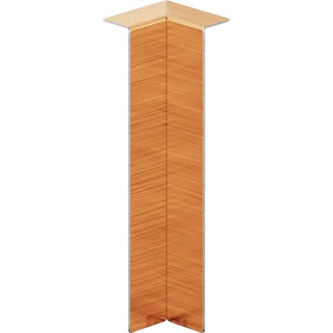 Coin intérieur FCLI pour plinthes FC en acier 8cm x 2cm x 1cm - cuivre satiné