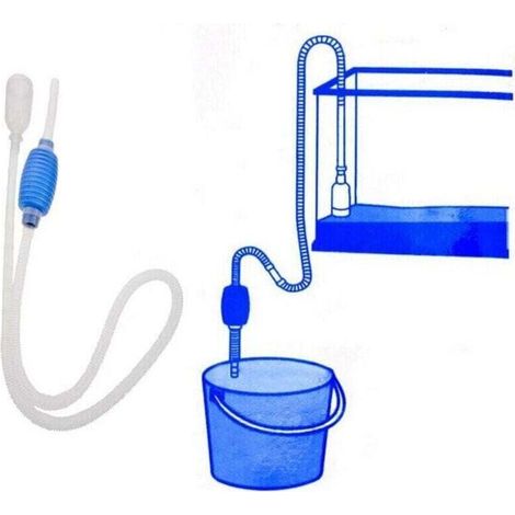 Aspirateur Aquarium, Kit Pompe pour Nettoyage, Siphon Puissant pour Vidange Complète d'Aquarium