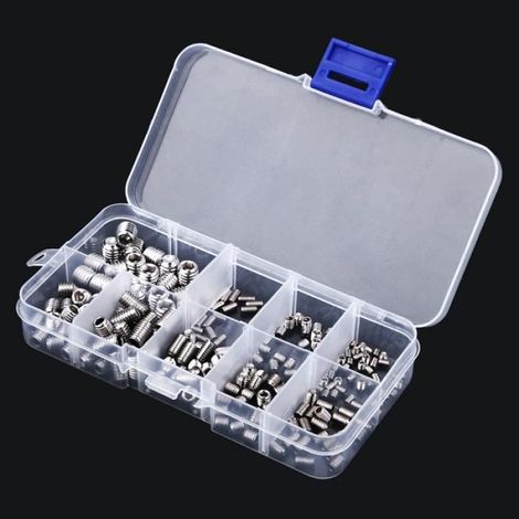 200pcs M3 4 5 6 8 à six pans creux d'entraînement à tête Allen Vis Boulon assortiment Boîte Kit (1/4)
