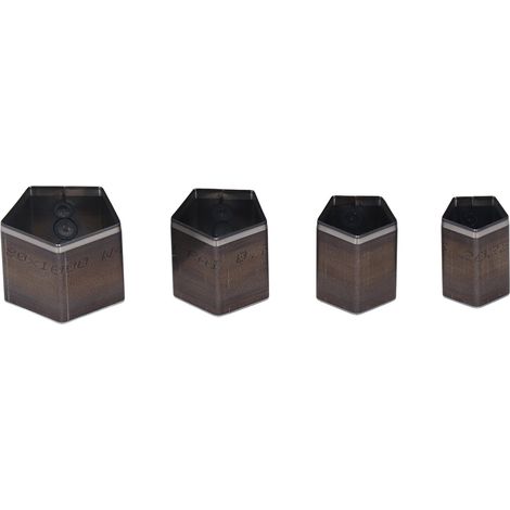 4 matrices de découpe pentagonales en acier allié pour la découpe du cuir et le bricolage du cuir (1/5)