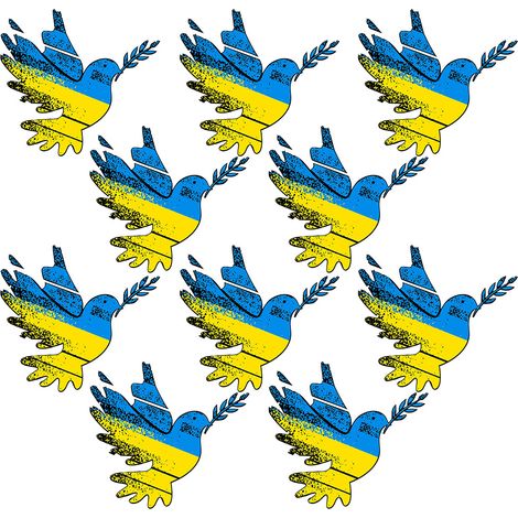 Autocollant Colombe de la Paix Ukraine - Décor Adhésif Résistant aux UV pour Voiture, Frigo, Meuble (1/5)