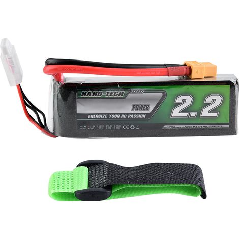 Batterie LiPo Airtonk POWER 2200mAh 11.1V 45C Connecteur XT60 pour Voiture/Avion/Bateau RC (1/5)