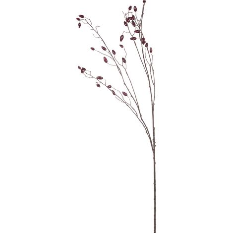 Planta rama de escaramujo decorativa artificial roja 17x17x108h cm (1/5)