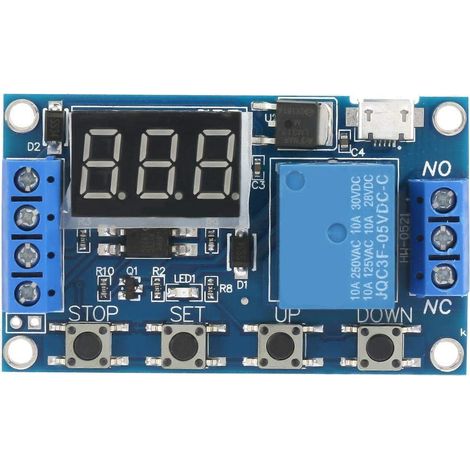 DC 5-30V LED Affichage Delay On/Off Relais Module Trigger Cycle Delay Minuterie Interrupteur Prend en Micro USB 5.0V Alimentation (1/5)