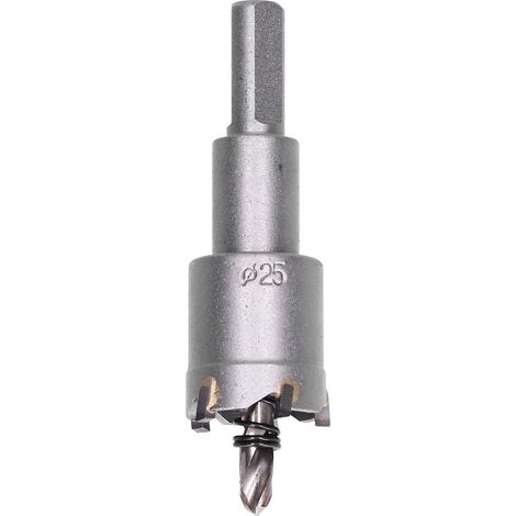 Scie cloche carbure TCT perçage pour acier inox aluminium bois 25mm avec clé en L (1/5)