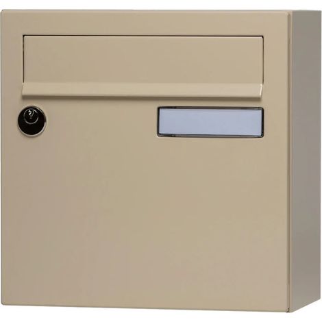RENZ Boîte aux lettres compacte - 1 porte extérieur - Essentiel - acier ivoire brillant (1/5)