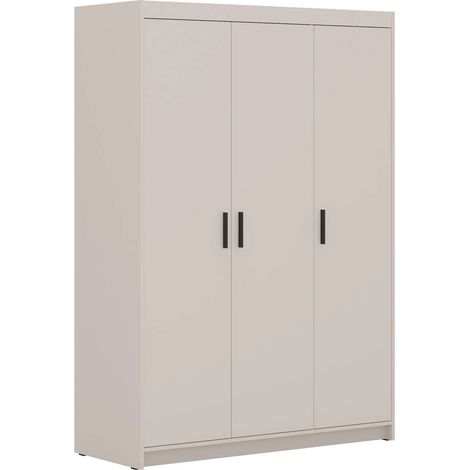 AX LIVING Storicos 3T 3 türig Kleiderschrank Beige 133cm Breite, modern