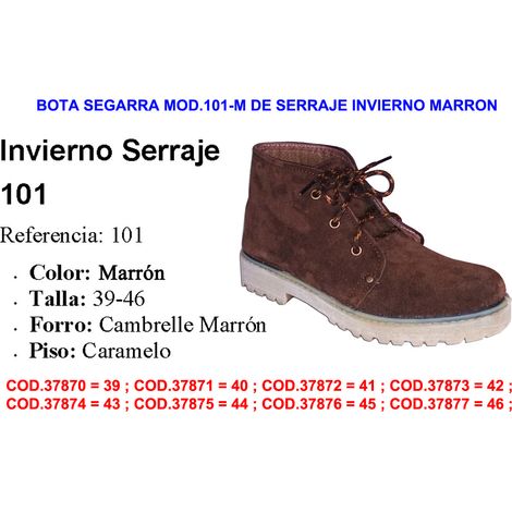 Segarra Mod. 101 Braune Wildleder-Winterstiefel, Größe 43