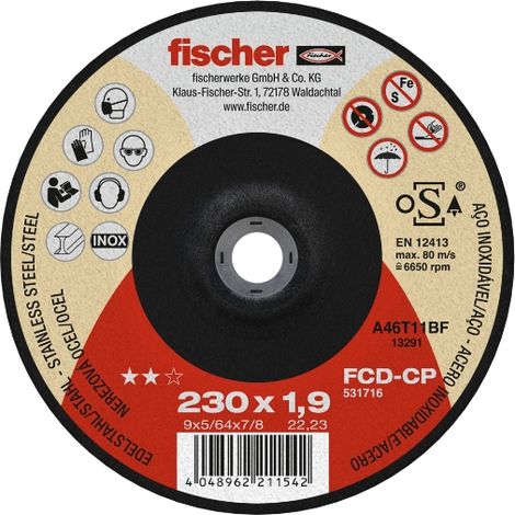 Disque de coupe fischer fcd-cp extra fin sans fer 230 mm