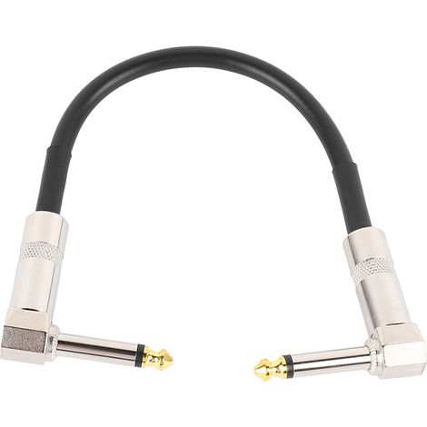 Câble guitare jack 6,35mm coudé, connecteur pédale, accessoire instrument pour guitare électrique et basse (1/5)