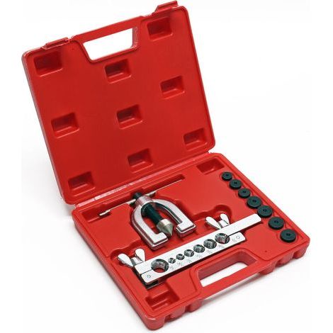 Kit d'outils de sertissage pour tubes en aluminium, cuivre et acier – comprenant un outil d'évasement à 45° et 7 matrices de diamètres : 4,8 / 6,4 / 7,9 / 9,5 / 11,1 / 12,7 / 15,9 mm