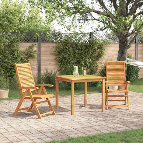 vidaXL Garden Dining Set 3 pcs Brown Solid Acacia Wood (1/5)