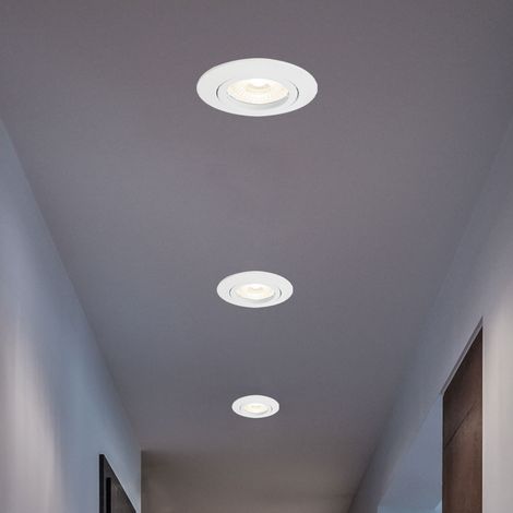 Einbaustrahler Deckenlampe Einbaulampe LED Deckenleuchte weiß, 3W 230lm warmweiß, DxH 8,2 x 7,5 cm, 3er Set