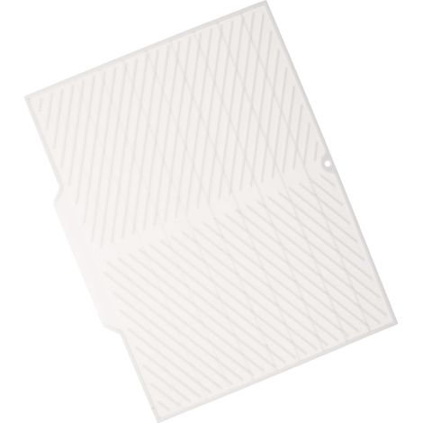 Tappetino scolapiatti antiscivolo in silicone, 42,5 x 33 cm, resistente al calore, lavabile in lavastoviglie, per piano cucina.