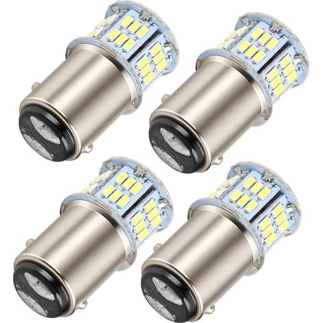 4 Pack Super Bright LED Bulbs Suitable for Cars and Campervans - 54X 3014 Chip 1157 12V White Ideal for Parking Lights and Tail Stop Lights (1/5)
