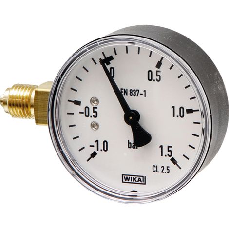 Manómetro de vacío fi 63 - 1 → + 1,5 bar 1/4" lado seco
