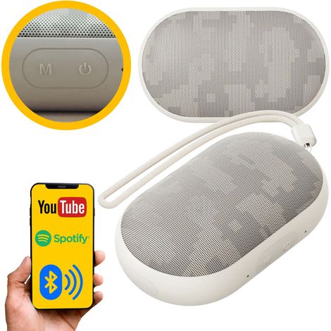 realme RMA2007 - Lautsprecher de Taschenradiator dedede Bass 3 W Bluetooth (Wüstengrau, Stereo-Kanal), Wüstengrau