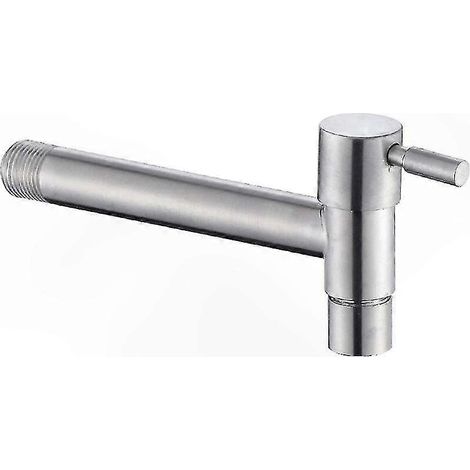 Mitigeur mural en acier inoxydable, 16 cm, pour salle de bain, toilettes, piscine et buanderie, alimentation en eau froide, robinet fixe robuste. (1/5)