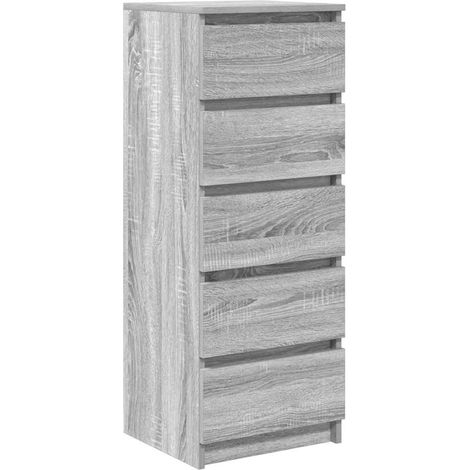 Maison Exclusive - Credenza con Cassetti Grigio Sonoma 37,5x35x99 cm in Truciolato