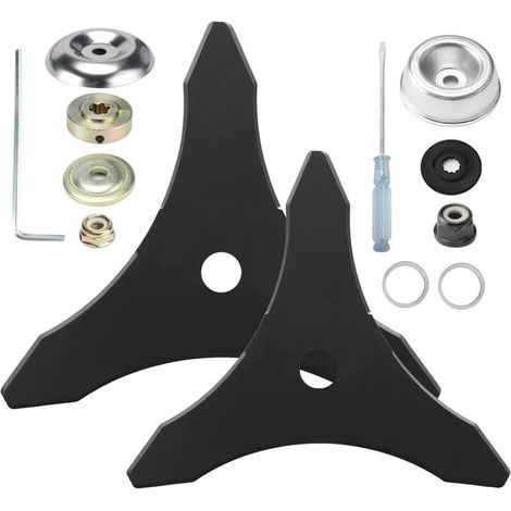 Brushcutter blade, carbide steel replacement blade with adapter for 25.4 mm or 20 mm shank, compatible with Husqvarna, Stihl, Oregon, Hitachi (1/5)