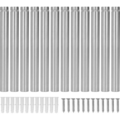 12 vis de fixation pour panneaux publicitaires, clous en acier inoxydable, supports muraux 12x120mm, lot de 12 pièces (1/5)