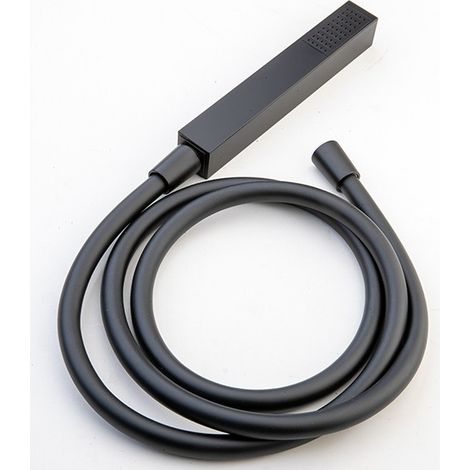 MANIGLIA DOCCIA QUADRATA NERA 1 POS