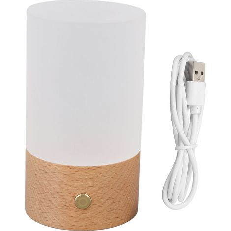 Lampe de table LED 3000K lumière chaude contrôle tactile gradation continue charge USB nuit de chevet portable pour chambre cuisine jardin tente de camping (1/5)
