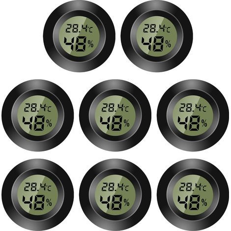 Numerisches Innenthermometer, Mini-Hygrometer, LCD-Anzeige, Innen-/Außentemperatur, Messung der Luftfeuchtigkeit, Höhle. (1/5)
