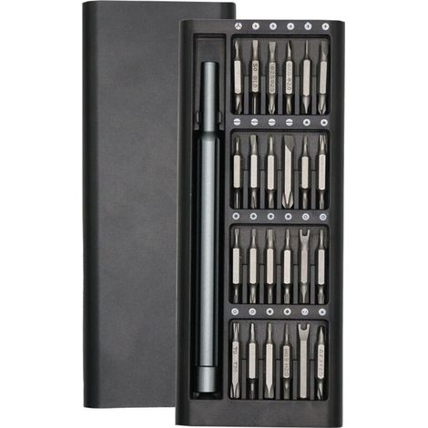 Ce coffret de tournevis multifonctions 48 en 1 comprend un embout de tournevis magnétique double puissant. C'est un jeu de tournevis de précision adapté à la réparation de quincaillerie et incluant de (1/4)