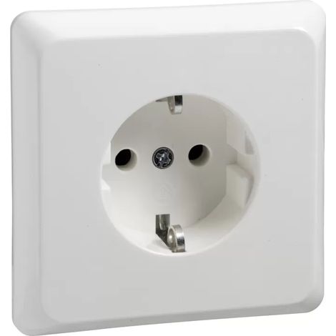 Elso Steckdose für Geräteträger Bodbef. 1-fach 16A RENOVIERUNG Schraubklemme reinweiß 515024 (1/2)
