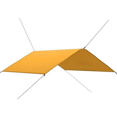 Bâche d'extérieur 4x4 m jaune (1/5)