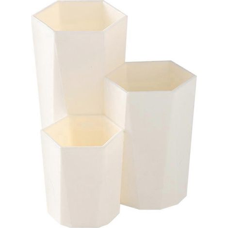 Accessoires pour bureau, organiseur, pot à crayons, organiseur de bureau, porte-brosse à dents, porte-maquillage-11.511.5cm-White