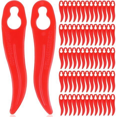 Pack of 120 replacement plastic blades for Einhell and Bosch grass trimmers - Compatible with cordless grass trimmers (1/4)