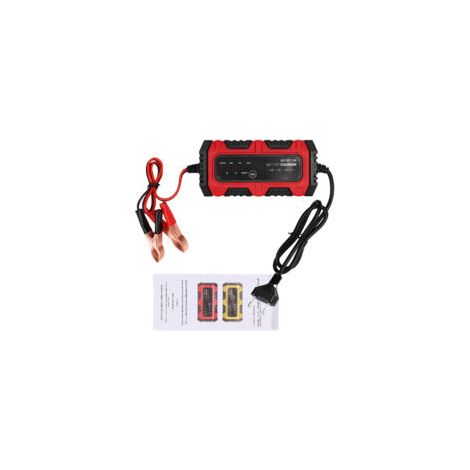 Mainteneur/Désulfatateur de Batterie Intelligent 6V/12V 1.5A - avec Réparation par Impulsions, pour AGM/GEL/SLA, Prise UE (Rouge)