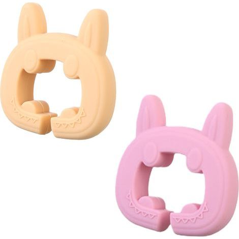 Spatule en Silicone avec oreilles de chats mignons,-jaune rose (1/2)