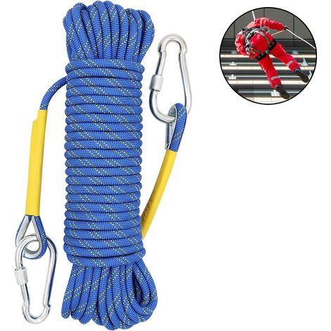 1 Corde d'escalade statique, 10m, polyester, 10mm, 2000kg, alpinisme, sauvetage (1/5)